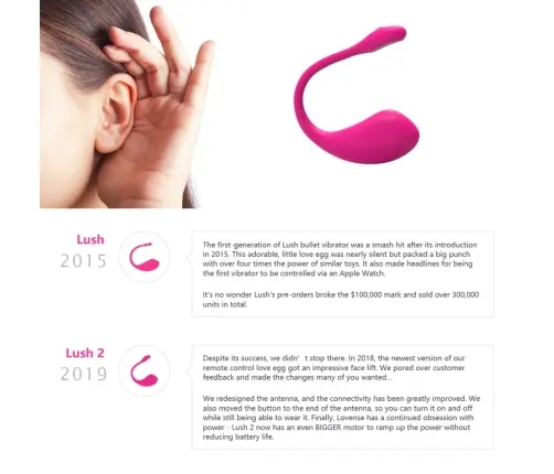 Lovense - Lush 2 Wearable Bullet Vibrator | Love-Store.eu