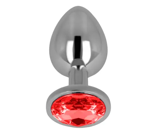 OHMAMA - ANAL PLUG WITH RED CRYSTAL 8 CM