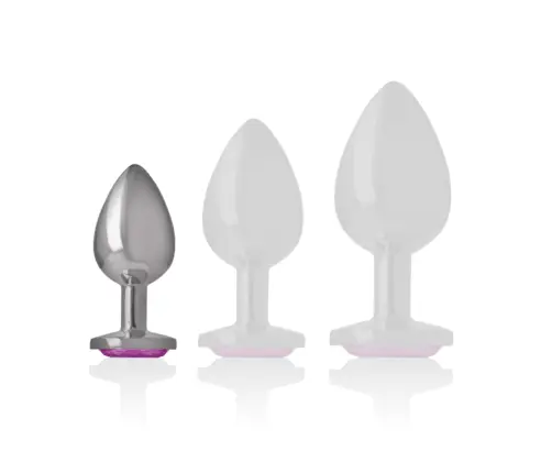 plug anal tamaños Glams Cosmic 2pc Kit Silicone Anal Butt Plug Trainer Kit