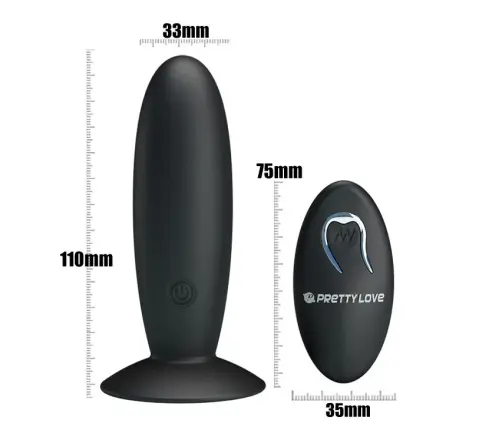 PRETTY LOVE - RECHARGEABLE ANAL PLUG WITH VIBRATION AND CONTROL