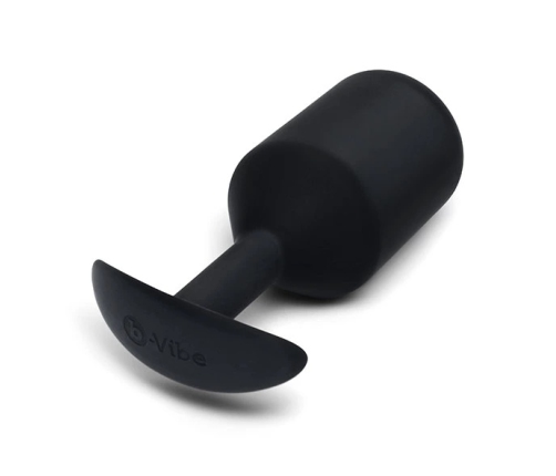 b-Vibe Snug Plug 7 Black 600g Weighted Silicone Anal Model XL