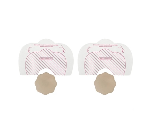 Bye Bra - Breast Lift & Fabric Nipple Covers F-H Nude 3 Pairs