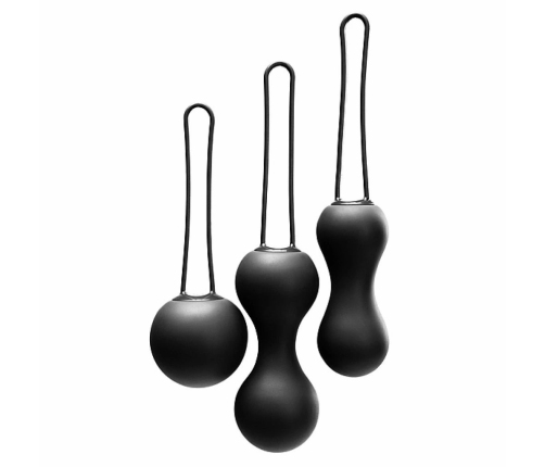 Je Joue Ami Progressive Kegel Ball Set Black Silicone 3-Piece