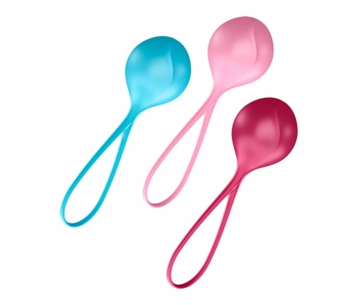 Satisfyer Balls Zestaw do ćwiczeń mięśni dna miednicy 3 sztuki silikon