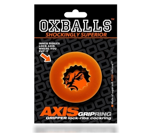 Oxballs - Axis Rib Griphold Cockring Orange Ice