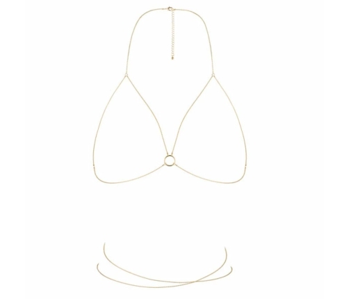Bijoux Indiscrets Magnifique Gold Bra Chain - Adjustable Body Jewelry