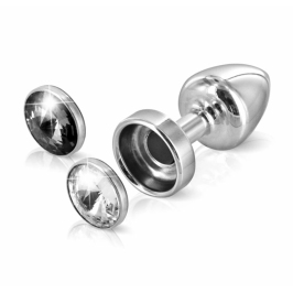 Diogol Anni Magnet Clear & Black 25 mm - aluminiowy korek z wymienną stopką