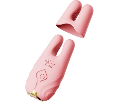 ZALO Nave Coral Pink - Dual Motor Vibrating Clamp Set with Remote & App
