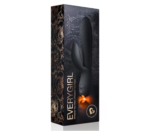 Rocks-Off Every Girl Black Dual Motor Silicone Intimate Device