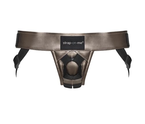 Strap-On-Me Curious Leatherette Harness - Adjustable, Soft, Black