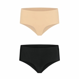 Bye Bra - Invisible High Brief Nude + Black L