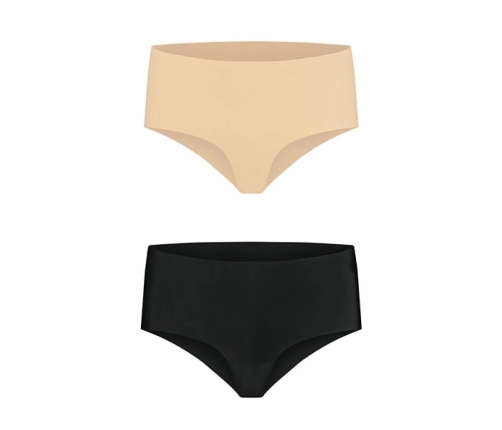 Bye Bra - Invisible High Brief Nude + Black L