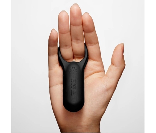 Tenga SVR Smart Vibe Ring Plus Black - silikonowy pierścień wibrujący