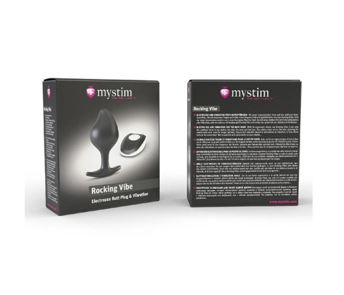 Mystim Rocking Vibe S Compact Silicone Intimate Massager Black