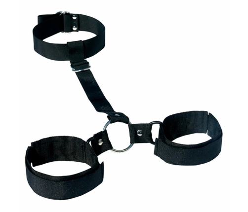 Sportsheets Shadow Adjustable Neck & Wrist Restraint Set, Black