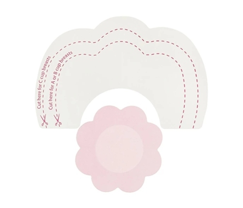 Bye Bra - Breast Lift & Silk Nipple Covers A-C Nude 3 Pairs