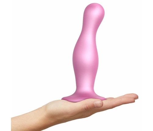 Strap-On-Me - Dildo Plug Curvy Metallic Sugar Pink L