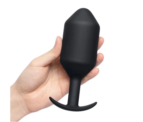 b-Vibe Snug Plug 7 Black 600g Weighted Silicone Anal Model XL
