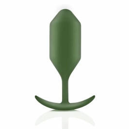 b-Vibe Snug Plug 4 Weighted Silicone Anal Model Army Green 257g 4.3x14cm