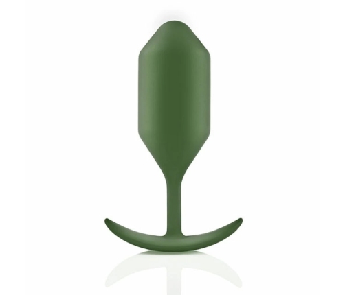 b-Vibe Snug Plug 4 Weighted Silicone Anal Model Army Green 257g 4.3x14cm