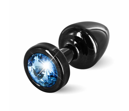 Diogol Anni Round Intimate Plug Black & Blue 25 mm Aluminum