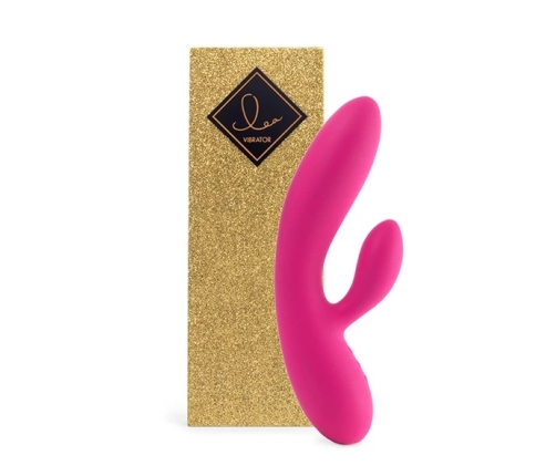 FeelzToys Lea Rubine Red Glitter Dual Motor Silicone Model 202mm