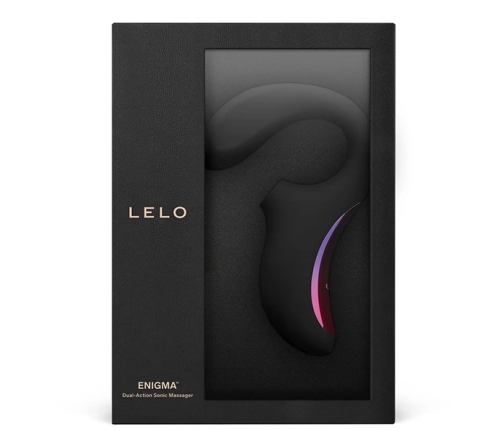 LELO - ENIGMA DOBLE ESTIMULACIÓN SUCCION MASAJEADOR NEGRO