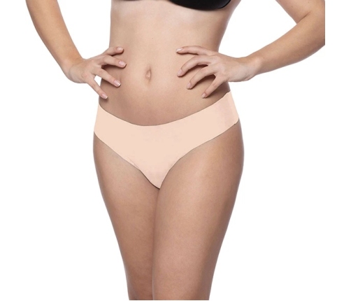 Bye Bra Invisible Thong Set Nude & Black M - Seamless Comfort Duo
