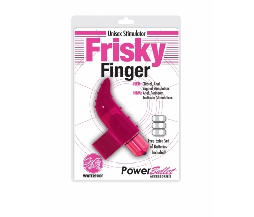 PowerBullet Frisky Finger Pink - Compact Vibrating Silicone Intimate Device
