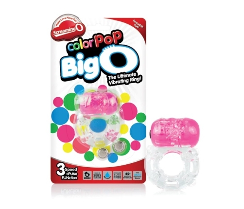 The Screaming O ColorPoP Big O Pink Vibrating Silicone Ring