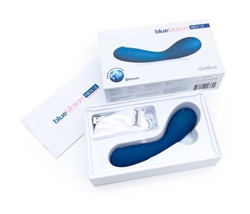 OhMiBod blueMotion Nex 2 App-Controlled Silicone Intimate Device Blue