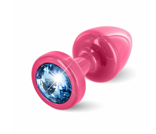 Diogol Anni Round 25 mm Pink & Blue Aluminum Model with Crystal Accent