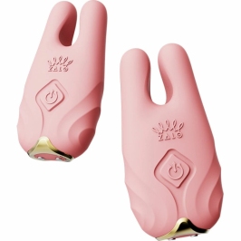 ZALO Nave Coral Pink - Dual Motor Vibrating Clamp Set with Remote & App