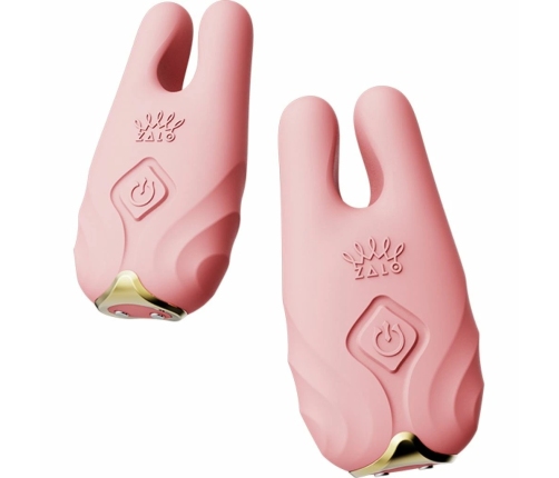ZALO Nave Coral Pink - Dual Motor Vibrating Clamp Set with Remote & App