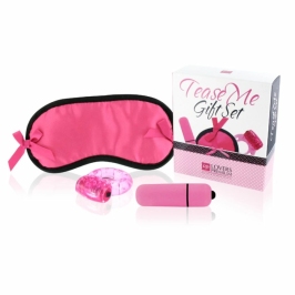 LoversPremium Tease Me Gift Set Pink - Zestaw akcesoriow z opaską i wibracją