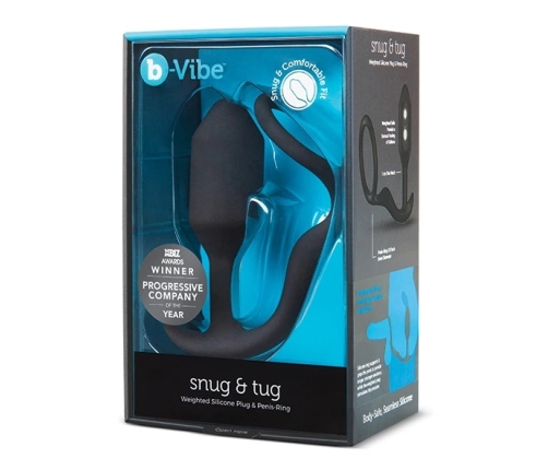b-Vibe Snug & Tug Dual Sensation Silicone System 128g Black