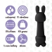 FeelzToys Mister Bunny Black - masażer wodoodporny z 2 nakładkami, 13.5 cm