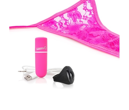 Screaming O Charged Panty Set Pink - Remote-Controlled, Rechargeable, One Size