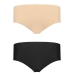 Bye Bra Invisible Hipster L 2-Pack Nude & Black Seamless Comfort