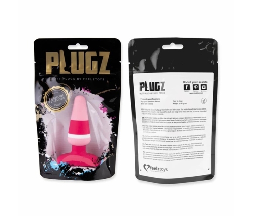 FeelzToys Plugz Colors No. 2 Pink Silicone Plug, 9cm, Medical Grade