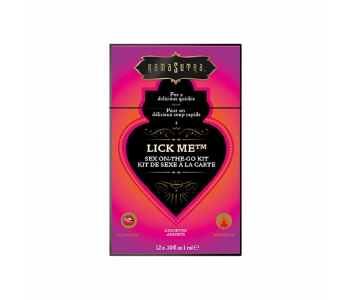 Kama Sutra Sex-To-Go Lick Me Travel Kit Flavored Lubricants 12pcs