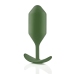 b-Vibe Snug Plug 4 Weighted Silicone Anal Model Army Green 257g 4.3x14cm