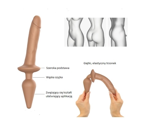 Strap-On-Me - Switch Plug-in Realistic Dildo Caramel XXL