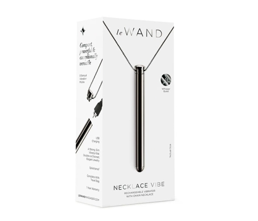 Le Wand Necklace Vibe Black - Discreet Wearable Baton, 8 Modes