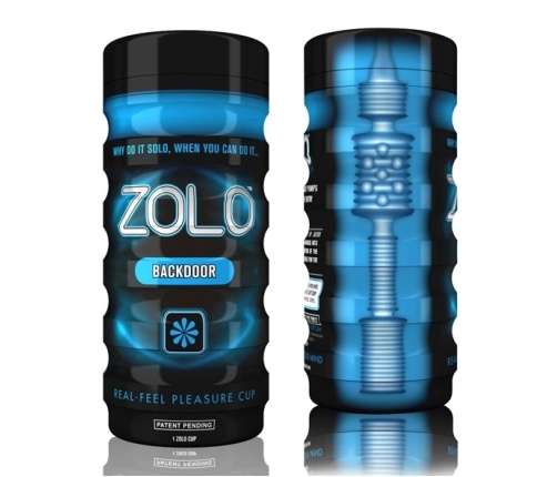 ZOLO Cup Backdoor - maszyna intymna, ergonomiczny model prążkowany