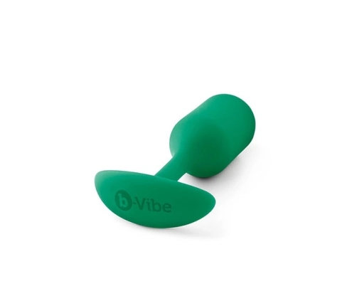 b-Vibe Snug Plug 2 Green Weighted Silicone Intimate Trainer 114g 3x11.4cm