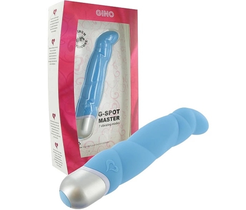 FeelzToys Gino Blue Silicone Vibrator 16cm - 7 Vibration Modes, Violet