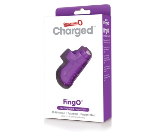 The Screaming O Charged FingO Purple - Rechargeable Finger Massager
