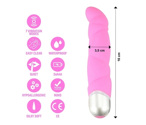 FeelzToys Gino Violet Silicone Intimate Device 16cm, 7 Modes