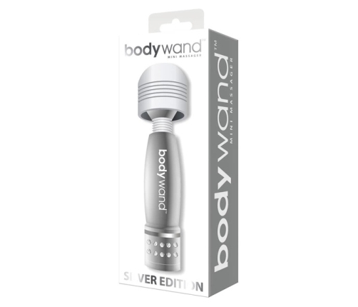 Bodywand Mini Wand Massager Silver Compact Splashproof 10.2 cm